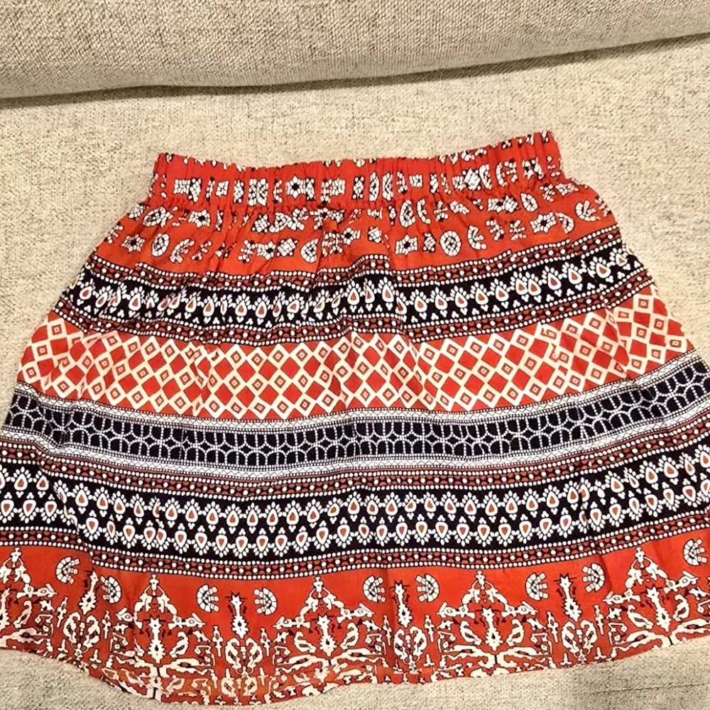 RAGA Multicolor Patterned A-Line Skirt